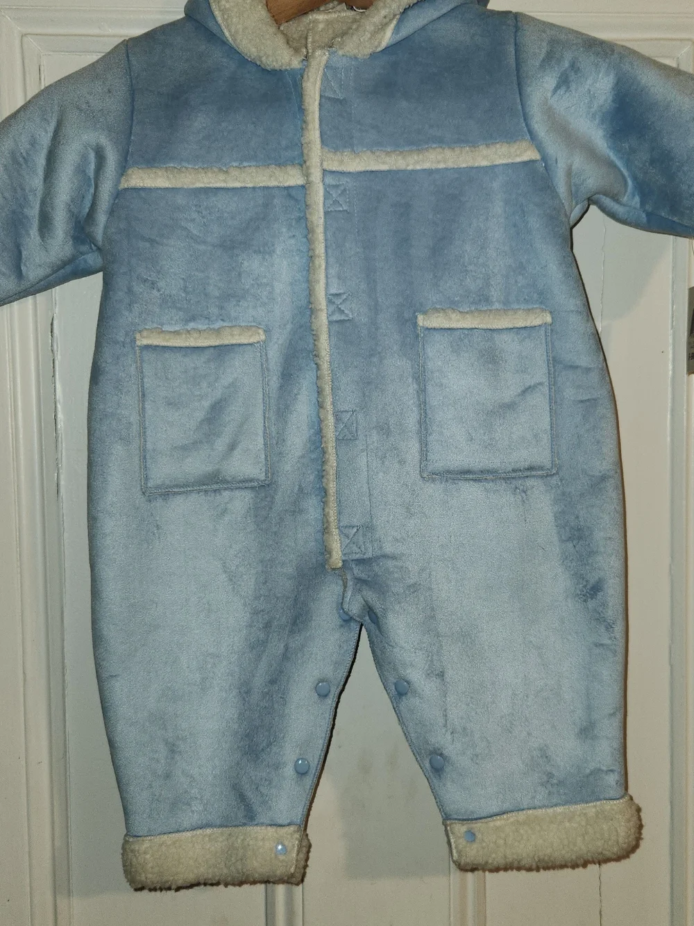 First Impressions Cream Faux-Sherpa Lined Infant Outfit